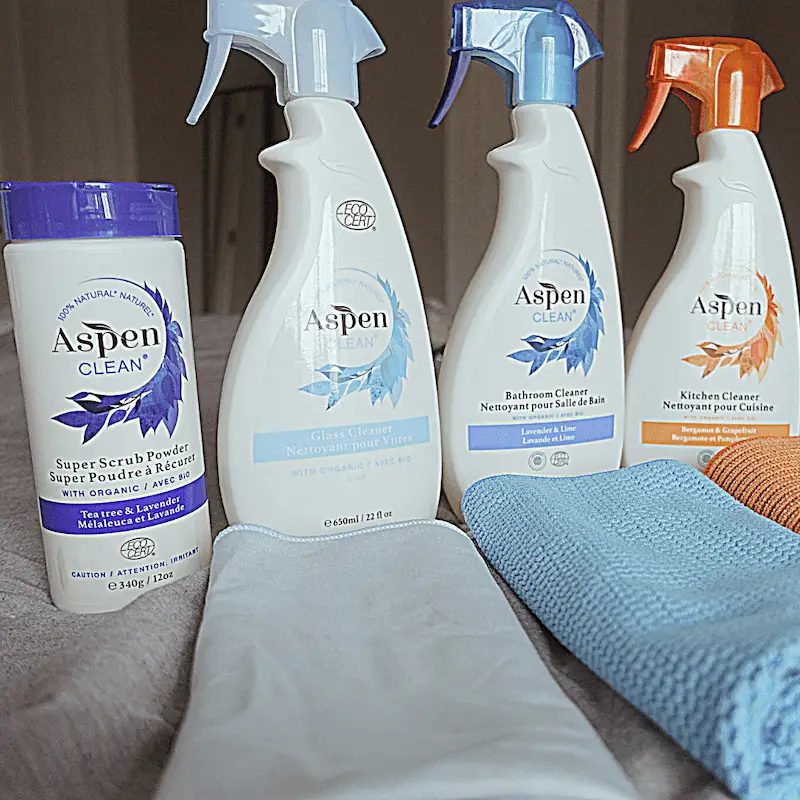 non-toxic house cleaners, aspen clean with microfiber cloths