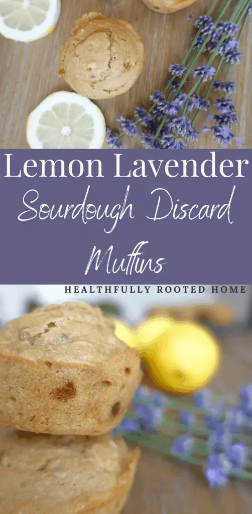Lemon and Lavender Sourdough Discard Muffins
