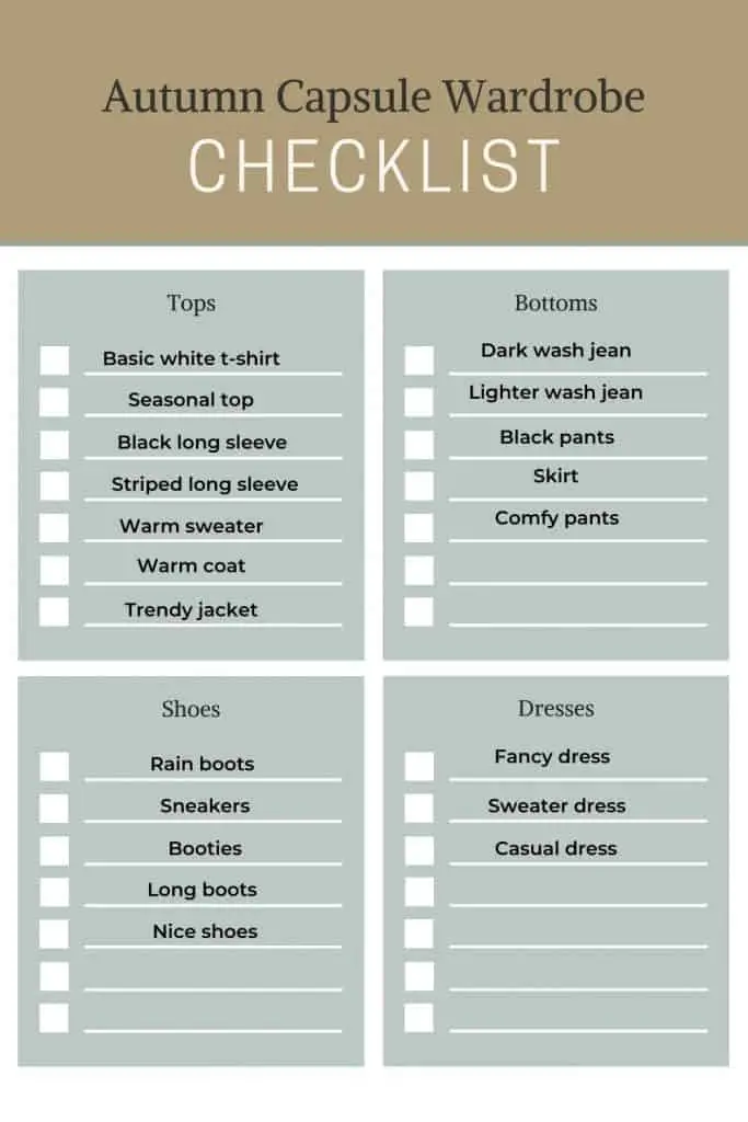 Follow this basic guide for your Autumn capsule wardrobe!