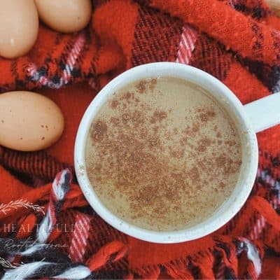 This healthier version of the starbucks eggnog latte is just as delicious and way cheaper! This is an easier winter coffee recipe to make this season