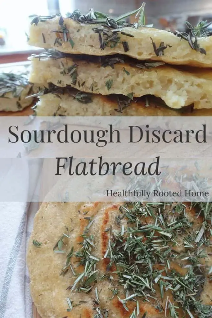 3-ingredient sourdough flatbread using your sourdough discard.