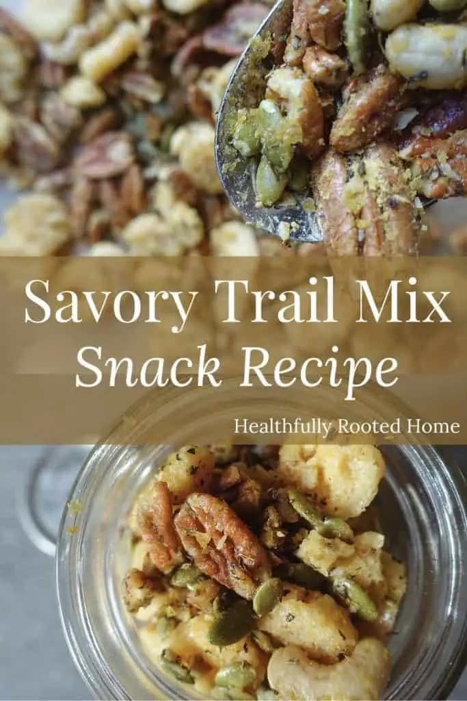 Savory trail mix recipe pin
