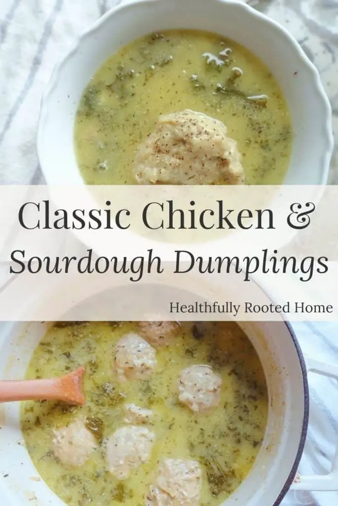 The ultimate healthy comfort food. Homemade chicken soup with sourdough dumplings will keep you cozy this season!