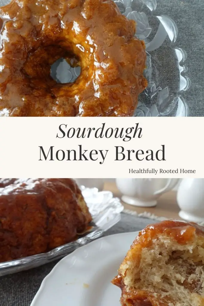 sourdough monkey bread with salted caramel glaze