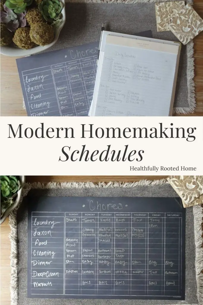 modern homemaking schedules