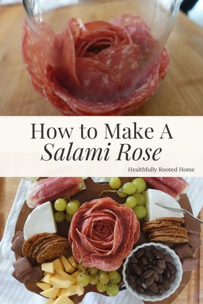 Easy tutorial for how to make a salami rose using just a glass in 2 minutes or less