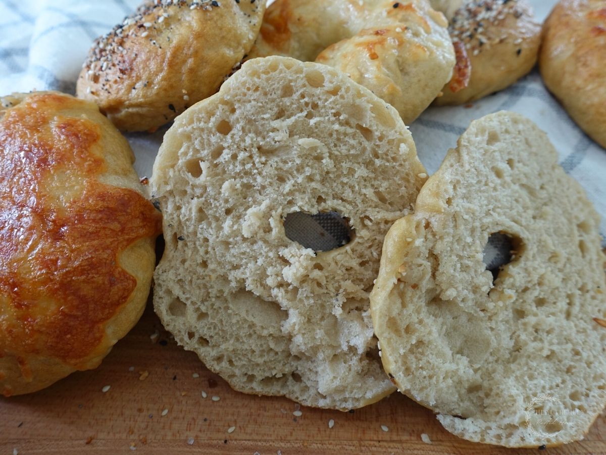 Same Day Sourdough Discard Bagels - Healthfully Rooted Home