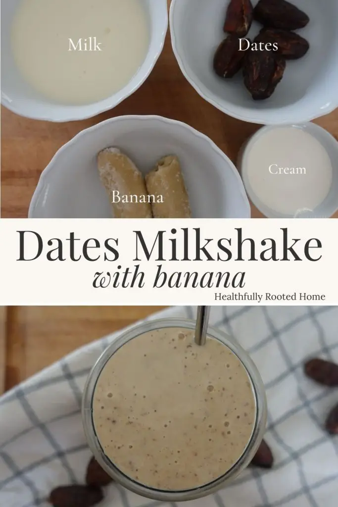 dates milkshake with banana