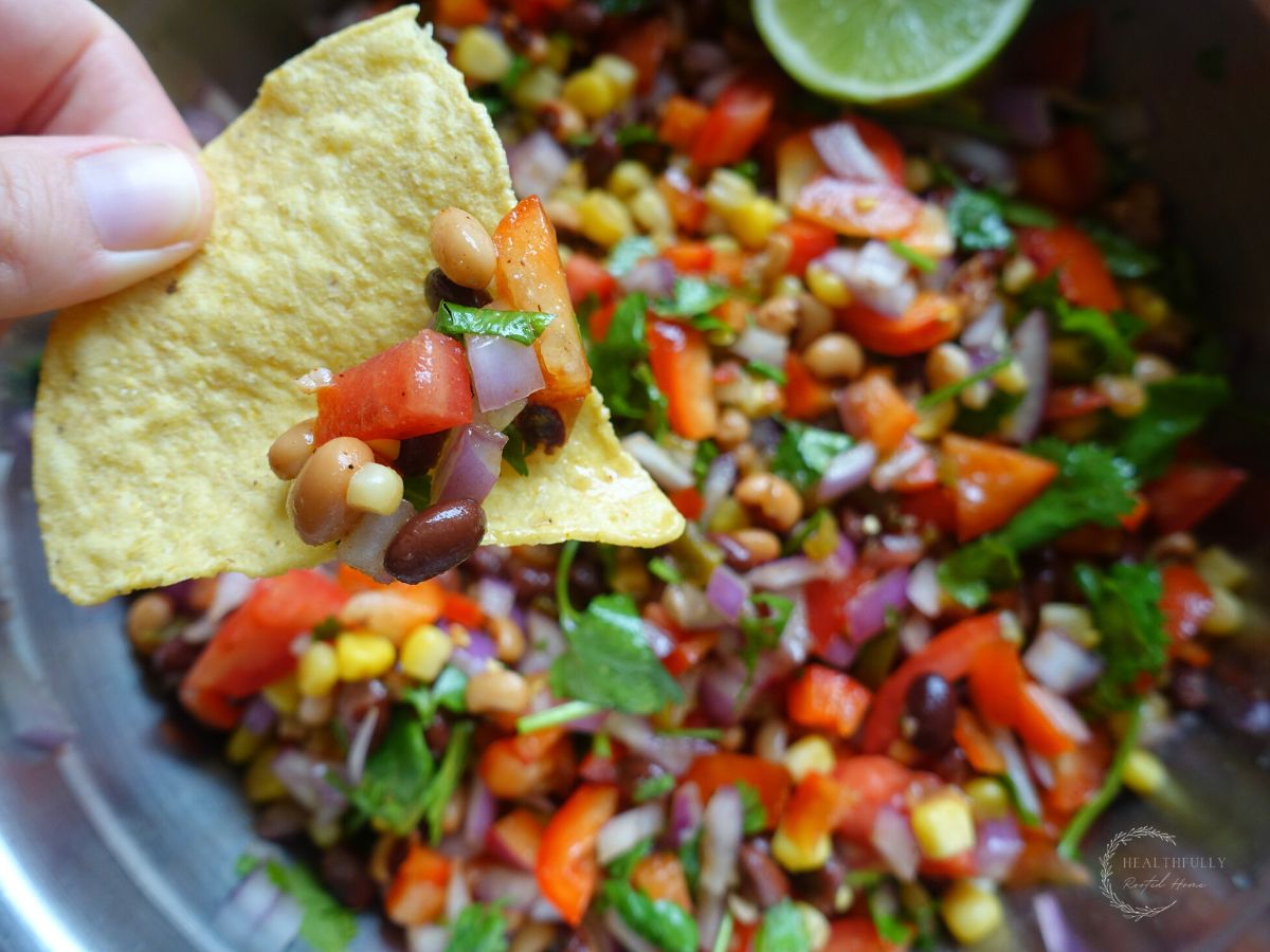 Mexican Caviar Healthy Recipe Healthfully Rooted Home