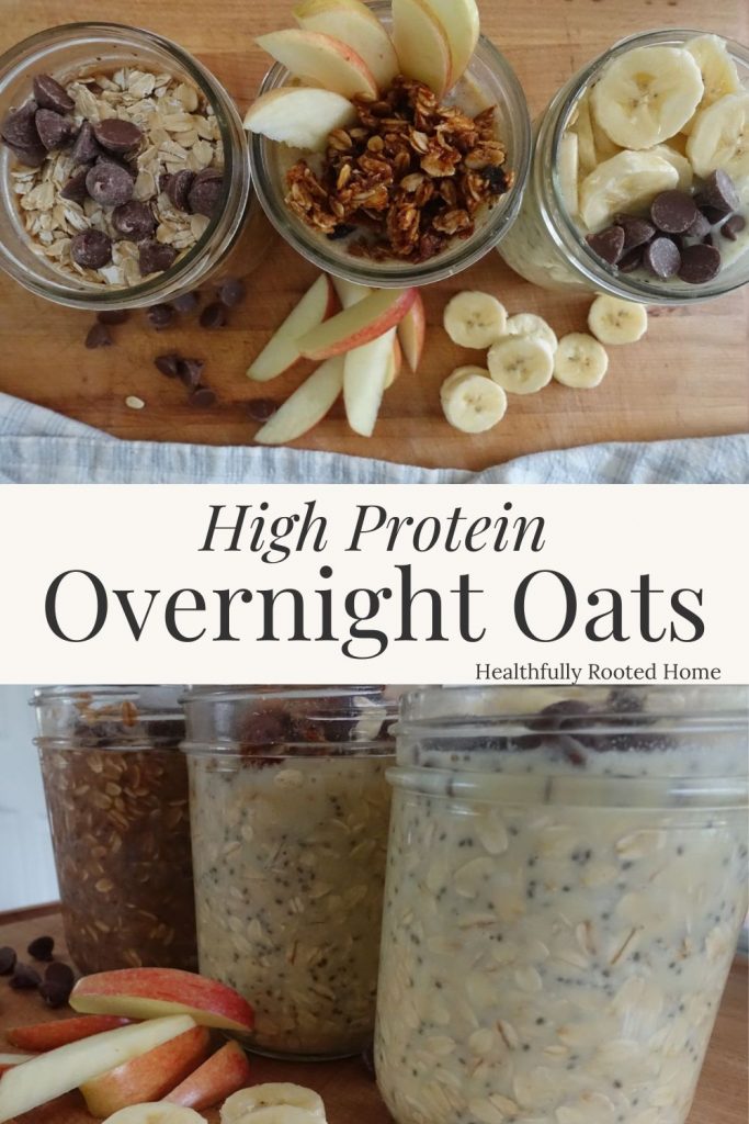 recipe for high protein overnight oats with different flavor variations